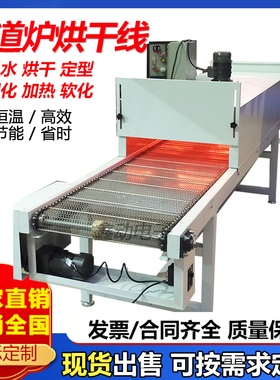 高温隧道炉烘干线丝印油墨烤漆工业电烤炉五金隧道烤箱烘道流水线