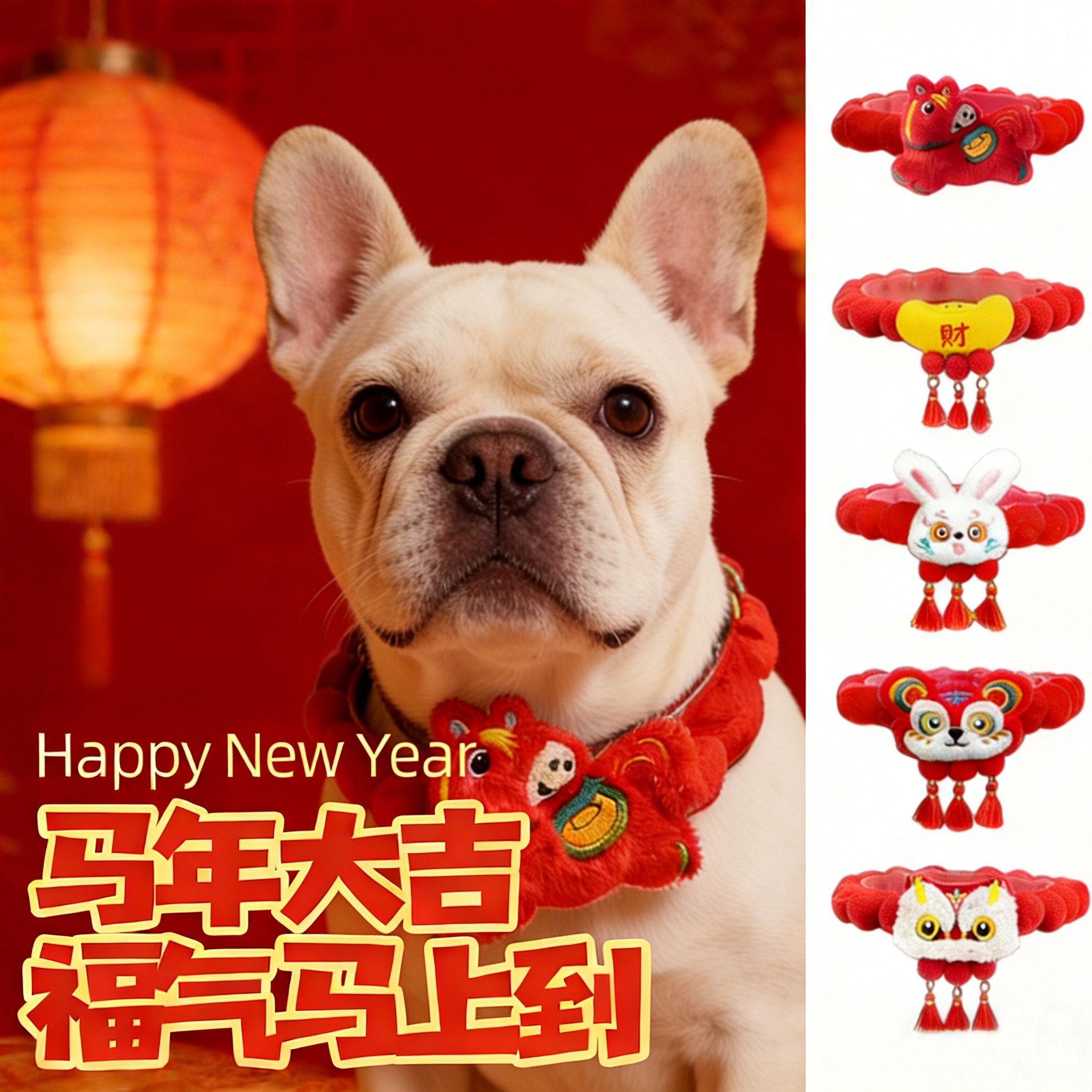 法斗专用狗狗新年围脖围巾小型犬装饰围兜配饰过年宠物项圈装扮马,宠物/宠物食品及用品,围巾/口水巾,淘宝优惠券,粉丝福利购,淘宝优惠卷