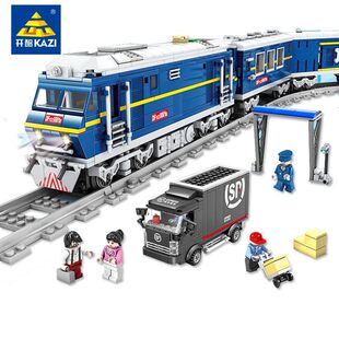 高铁动车模型男孩拼装适用乐高积木电动轨道列车蒸汽火车玩具礼物