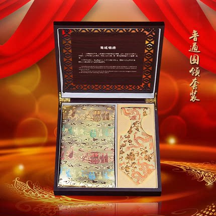蜀锦工艺织锦红色围巾领带商务特色会议礼品出国送老外创意纪念品