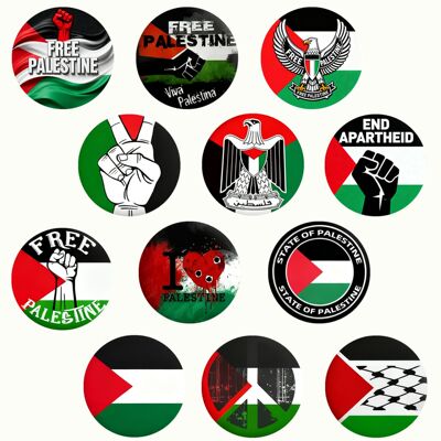 跨境亚马逊热销巴勒斯坦Palestine水晶玻璃贴片软磁冰箱贴装饰品