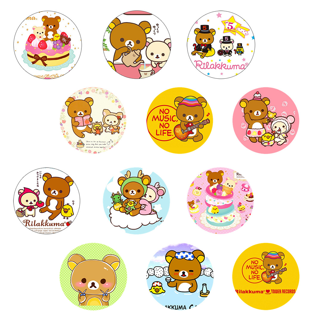 新款松弛小熊 RILAKKUMA轻松熊小黄鸡软磁冰箱贴冰箱白板装饰批发