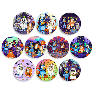 万圣节系列卡通动画狗狗布鲁伊水晶玻璃贴片软磁冰箱贴儿童礼物