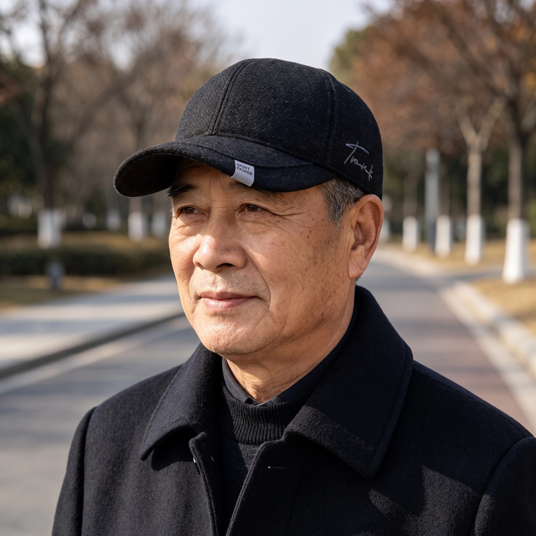 中老年帽子男秋季新款爸爸帽羊毛加厚棒球帽黑色保暖鸭舌帽老人