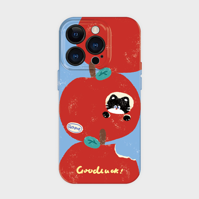 美味红苹果～适用iPhone苹果16promax手机保护壳新款女生15por可爱猫咪小米14艺术设计感13小众设计师款ins风