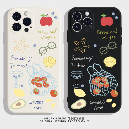 果缤纷~iPhone Air苹果17新款16promax小米15华为pura70涂鸦ins风14适用13少女心vivoX200pro mini硅胶手机壳