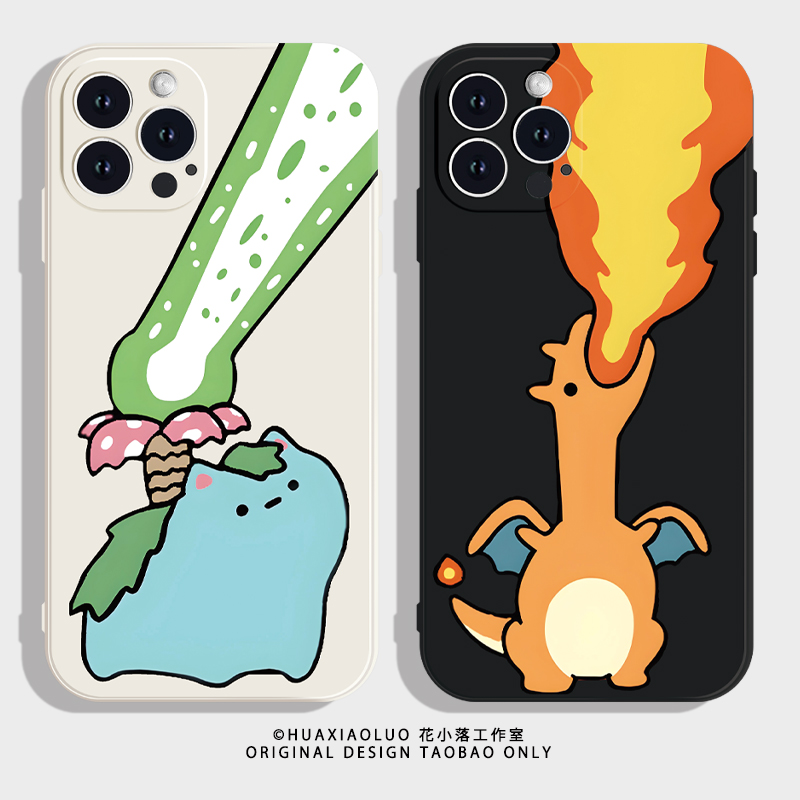宝可梦~iPhone16promax苹果13小米15ultra华为mate70pro新款Pura70适用nova14荣耀400日系卡通oppo情侣手机壳