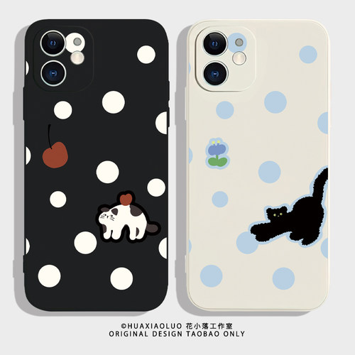 两只小猫~搞笑可爱iPhone15promax苹果13小米14华为mate60新款p50适用oppo荣耀100vivoS18一加12情侣手机壳11