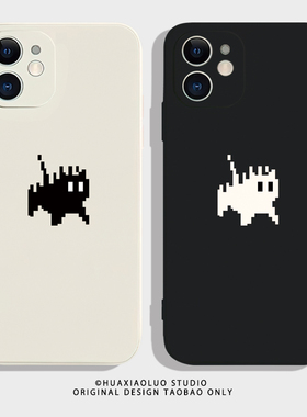 二次元猫~创意小众iPhone12苹果14promax华为mate50e新款p60小米13适用iqoo11s荣耀90一加ace2情侣手机壳oppo