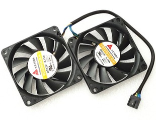 FD127010LB 1拖2 12V 7CM散热风扇 4线薄滚珠 山7010 0.15A 全新元