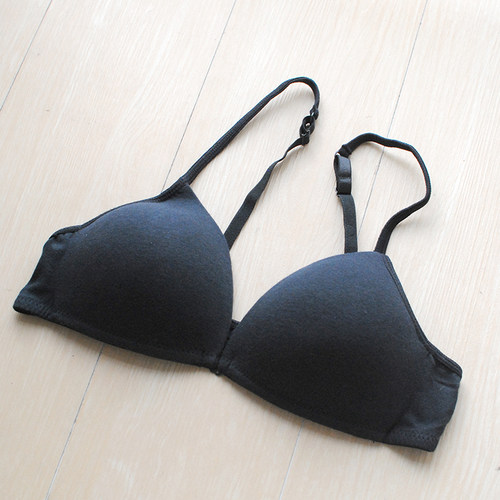 前扣无钢托女超薄三角杯文胸光面