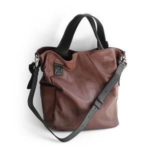 角落原创 手工复古软牛皮个性休闲帅气斜挎包手提包男包电脑包