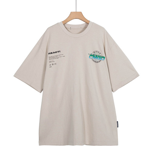 摩系列剪标男装夏季新款宽松印花T恤潮流短袖CB01TEE063/3-12