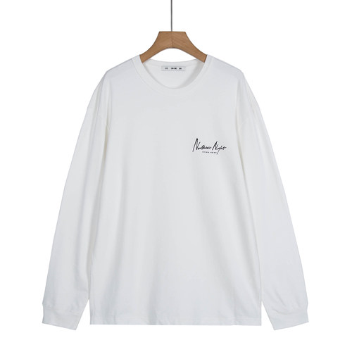 摩系列剪标男装秋季简约手写体字母印花长袖T恤CAI1TEE009/3-105