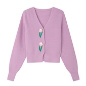 语 甜美保暖秋冬花朵立体装 饰温柔毛衣30317 专柜价779 乐 214