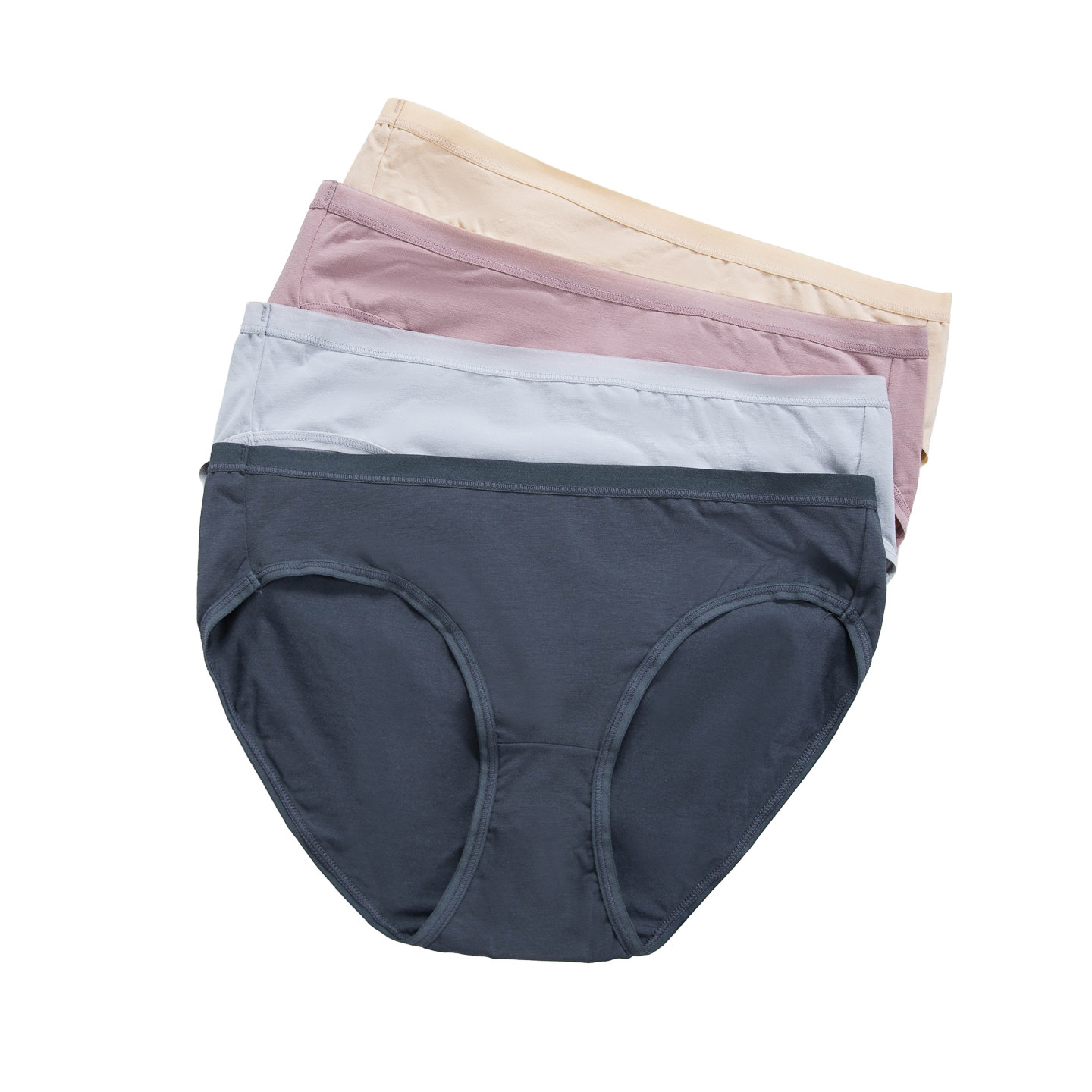 品牌系列剪标女式莫代尔棉混纺内裤中腰内裤四条一盒7097W/甲-88