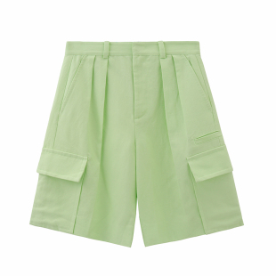 摩系列 山 高腰亚麻工装 OT001 风休闲短裤 柜999