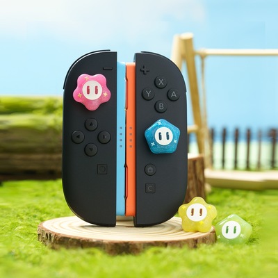 任天堂switch2摇杆帽惊奇花闪粉ns2摇杆套硅胶保护套游戏机配件