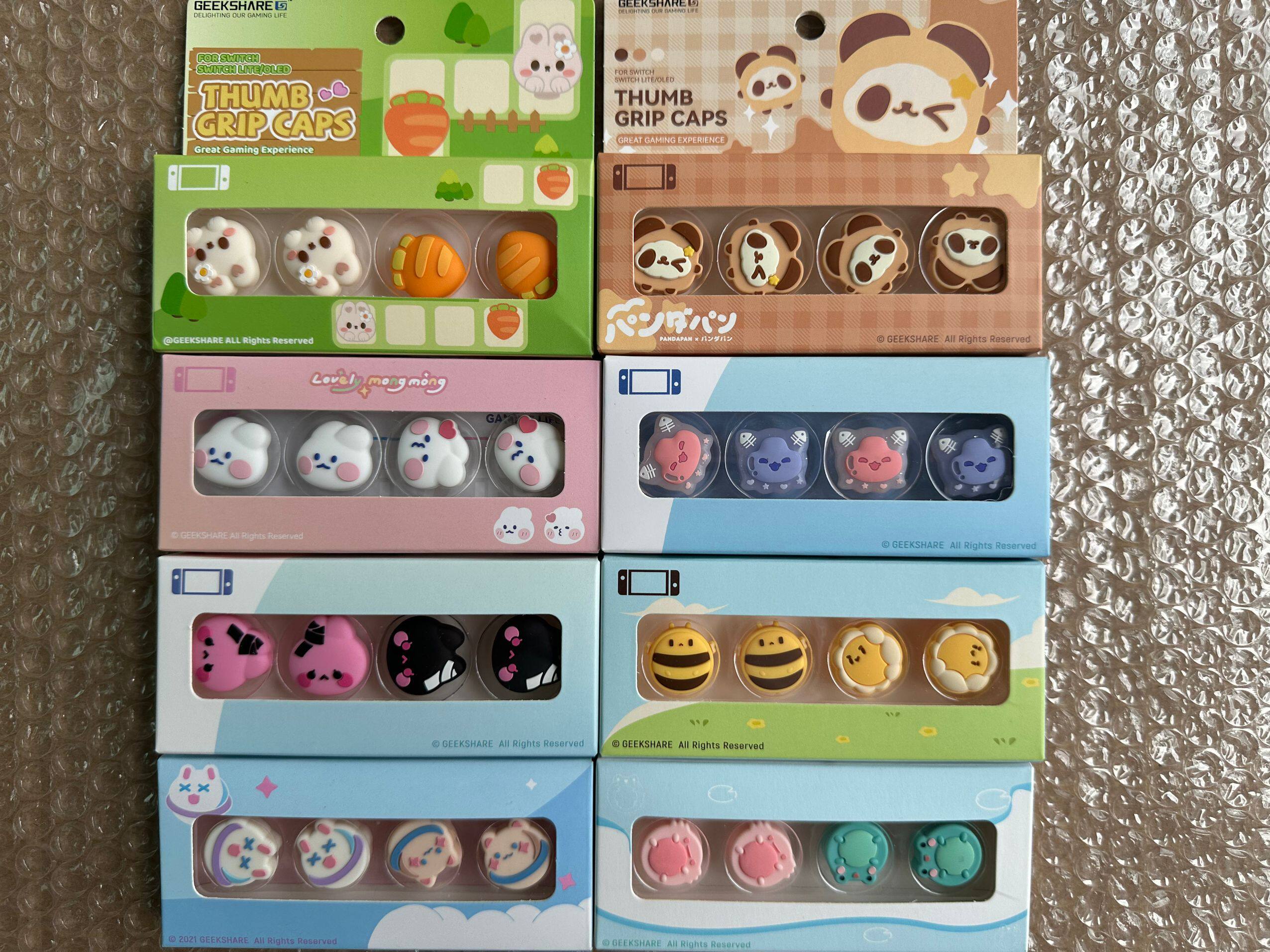 스위치 로커 캡 NS 실리콘 귀여운 토끼 버튼 캡 OLED 핸들 보호 캡 라이트 액세서리가 매우 필요합니다