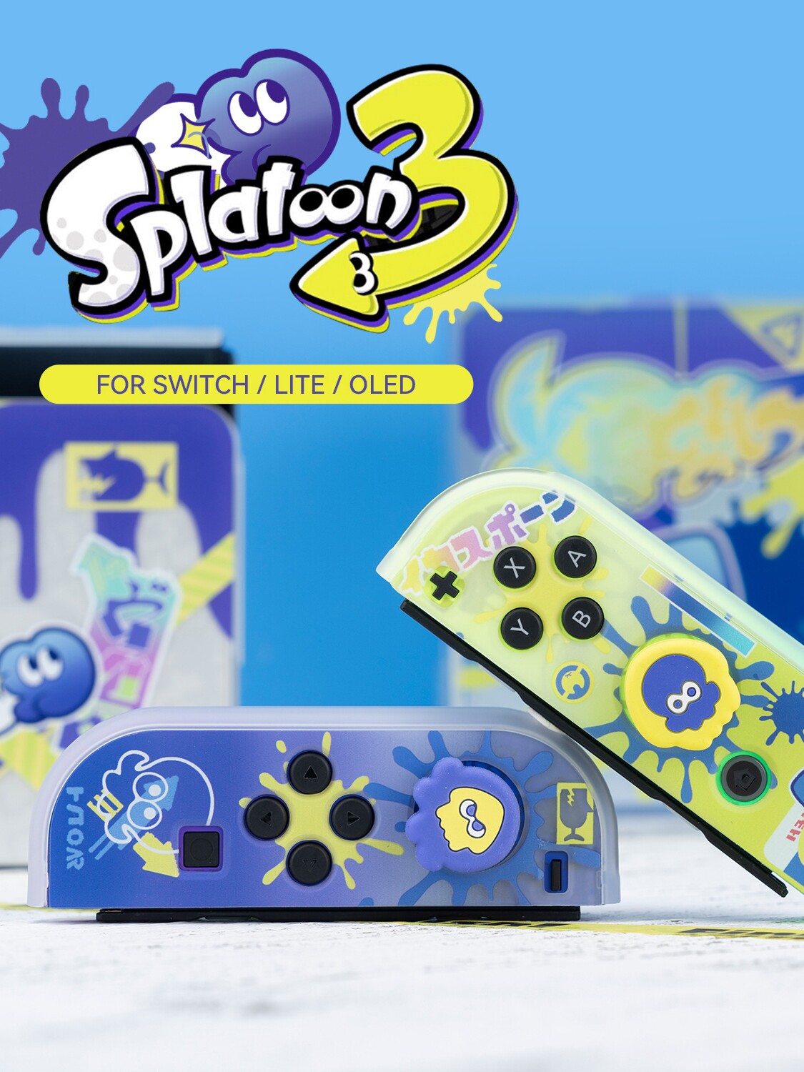 NINTENDO 스위치 로커 캡 NS 로커 커버 실리콘 버튼 보호 커버 OLED SPLATOON 3에 적합