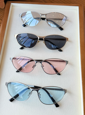 遮阳猫眼复古辣妹女凹造型墨镜