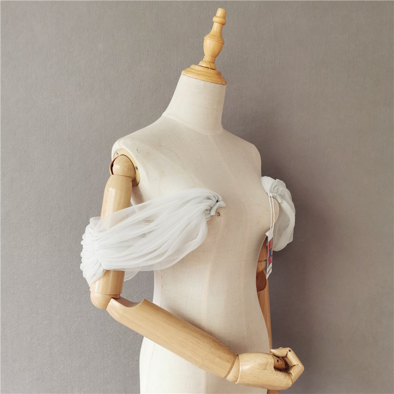 婚纱礼服伊紫嫣网纱浅灰色