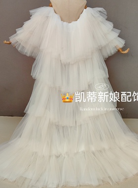 新娘礼服影楼主题服装蓬蓬裙蛋糕裙摄影拍照艺术照写真法式披风