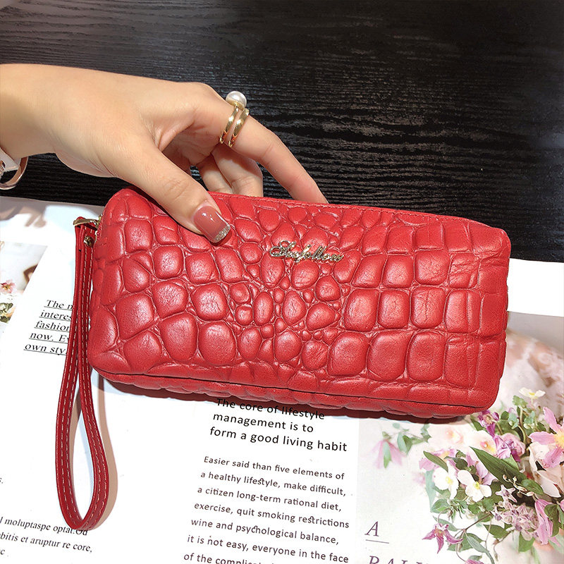 女士手拿包新款牛皮手机包石头纹大容量真皮时尚百搭手提零钱包女,箱包皮具/热销女包/男包,手拿包,淘宝优惠券,粉丝福利购,淘宝优惠卷