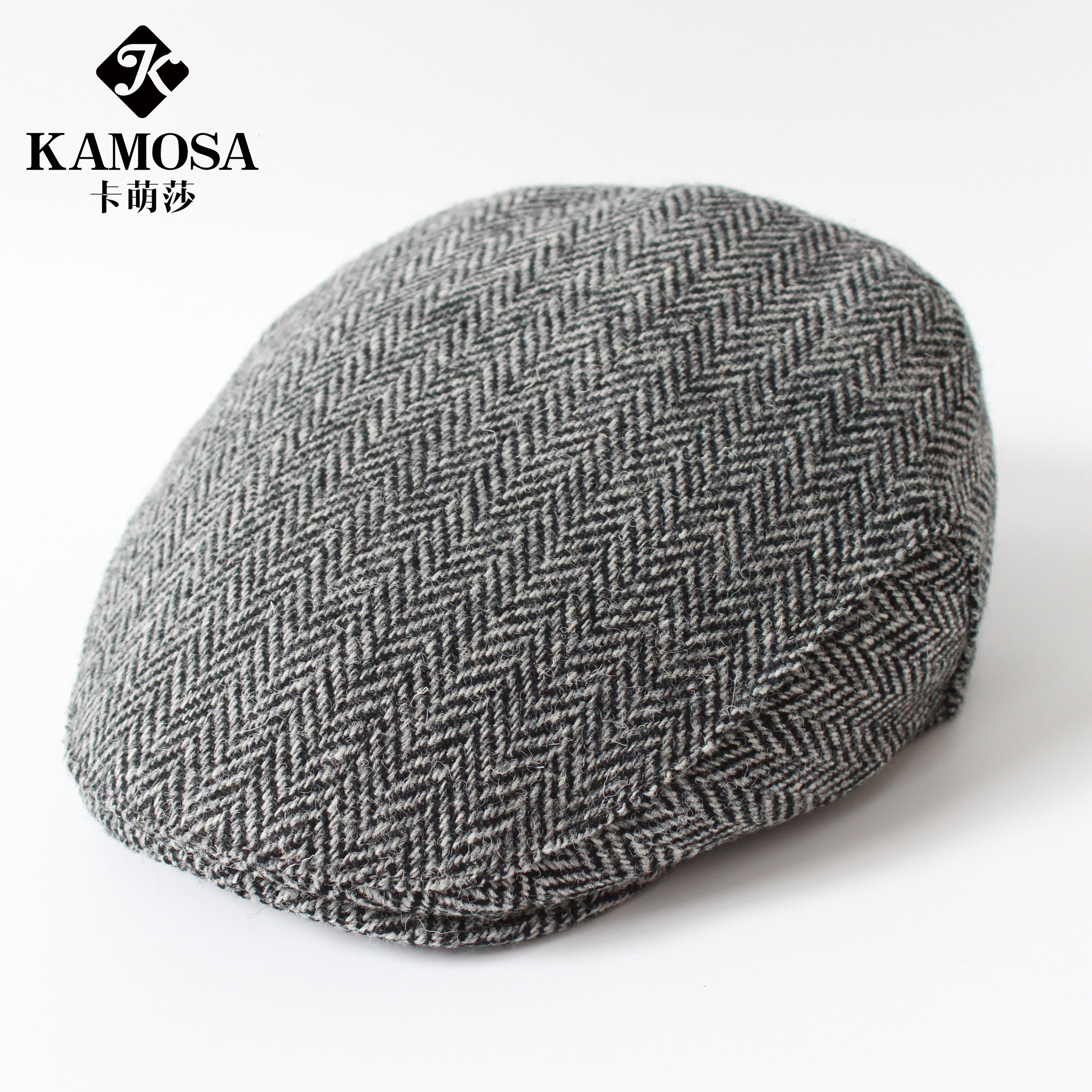 KAMOSA 纯羊毛哈里斯人字纹鸭舌帽秋冬新款复古前进帽HarrisTweed,服饰配件/皮带/帽子/围巾,帽子,淘宝优惠券,粉丝福利购,淘宝优惠卷