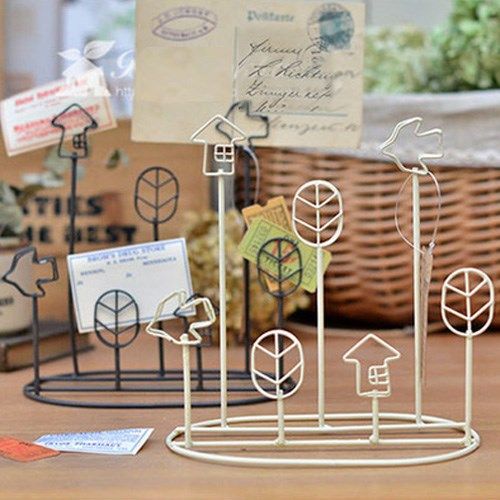 可爱复古zakka风创意 铁艺便签夹座照片夹留言夹子名片夹 2件包邮