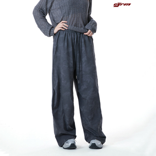 子直筒阔腿裤 cyrm美式 宽松休闲爵士舞jazz裤 女秋季 复古跳舞迷彩裤