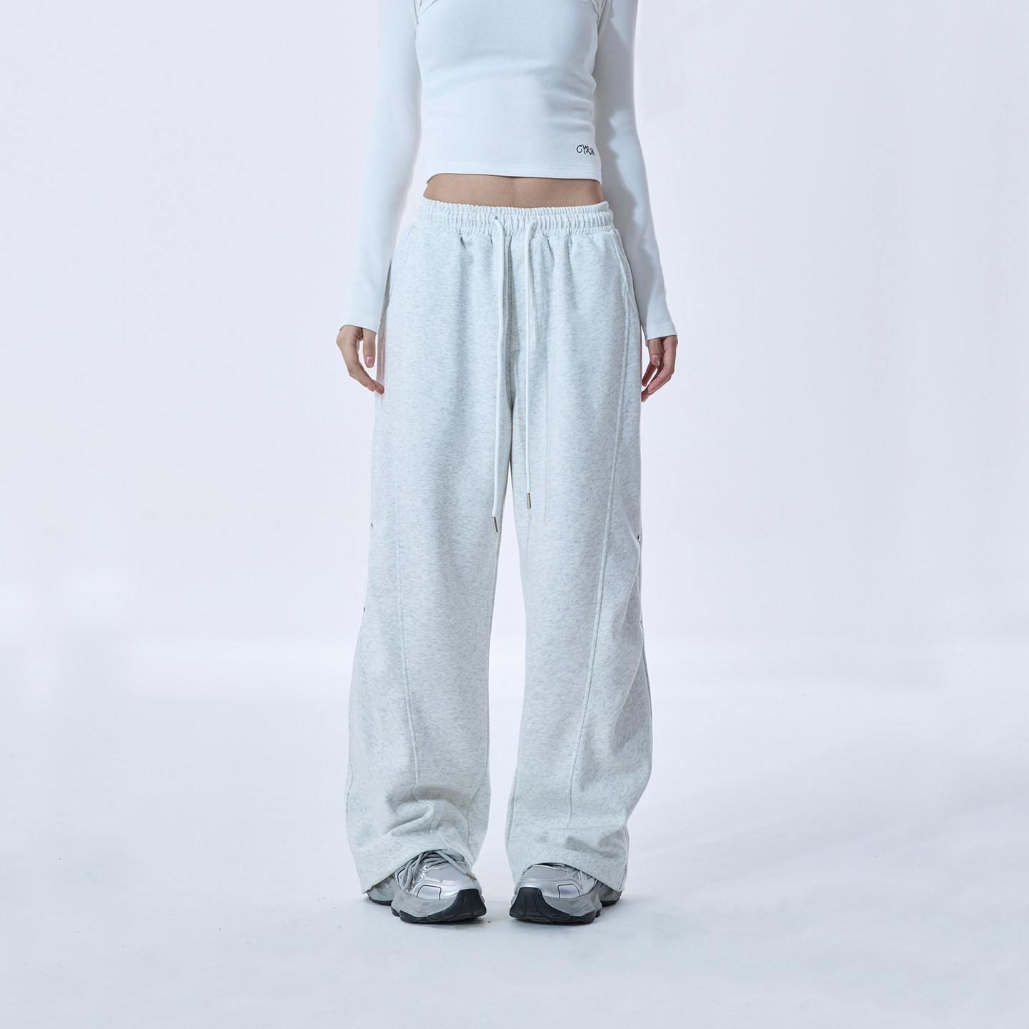 街舞潮牌嘻哈运动裤女秋冬宽松阔腿裤jazz爵士舞美式街头伞兵长裤