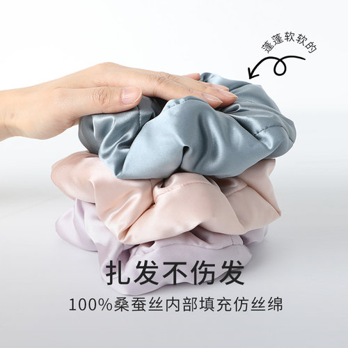 金三塔重磅真丝缎面发圈