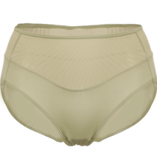 金三塔桑蚕丝裸感内裤女高弹透气舒适包臀轻收腹高腰三角裤内衣