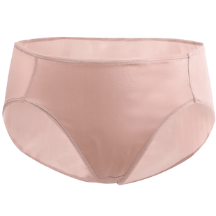 金三塔绸缎桑蚕丝裸感内裤女微弹舒适透气真丝内裤内衣中腰三角裤