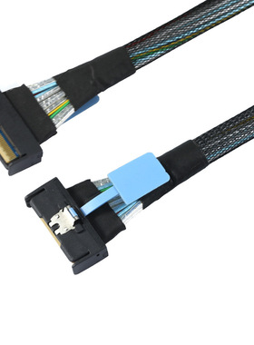 MCIO 74P连接线PCIE5.0服务器背板转接线0.5米阵列卡扩展线85ohm