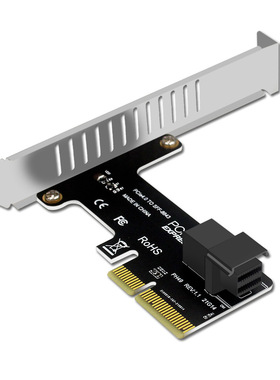 PCIE转接卡PCI-E转SFF-8643扩展卡MINISAS单口U.2服务器连接NVME