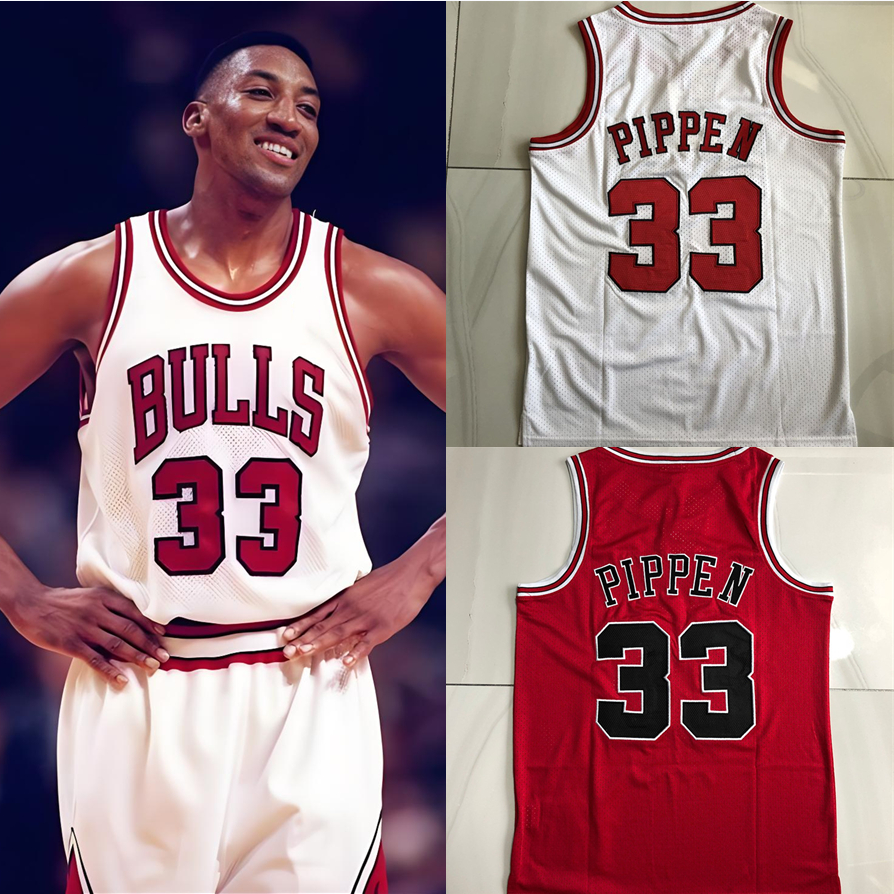 公牛33号皮蓬复古球衣美式篮球服