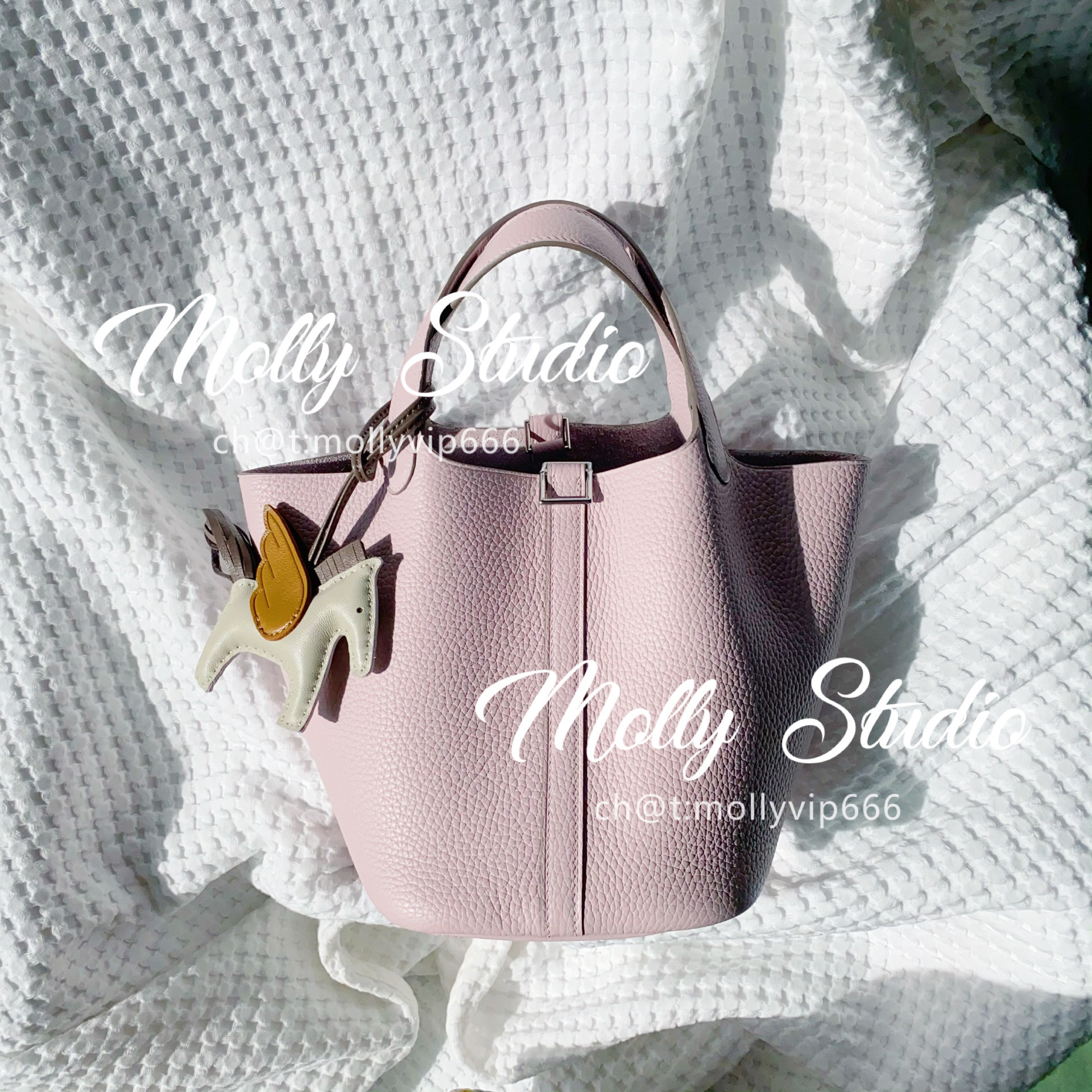 【Molly Studio】老金私定H家菜篮子水桶包picotin 18梦幻粉紫