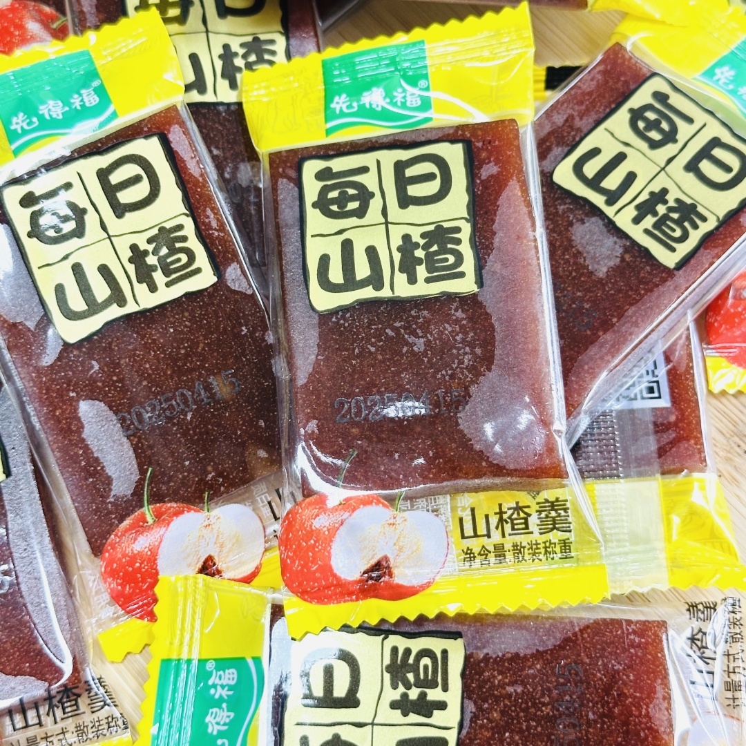 先得福每日山楂山楂羹果丹皮蜜饯休闲零食山楂片山楂糕山东特产