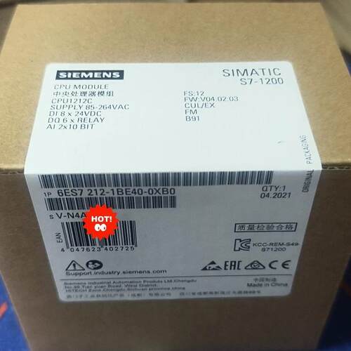 议价6ES7212-1BE40-0XB0 中央处理器模组 CPU1212C S7-1200维修