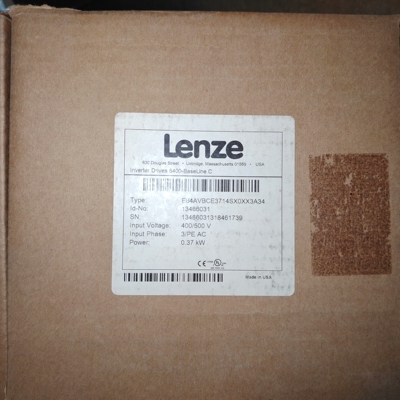 议价E84AVBCE3714SX0XX3A34 伦茨8400 0.37kW变频驱动器维修