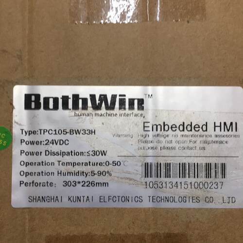 议价TPC105-BW33H BothWin 嵌入式HMI 工控触摸屏人机界面维修