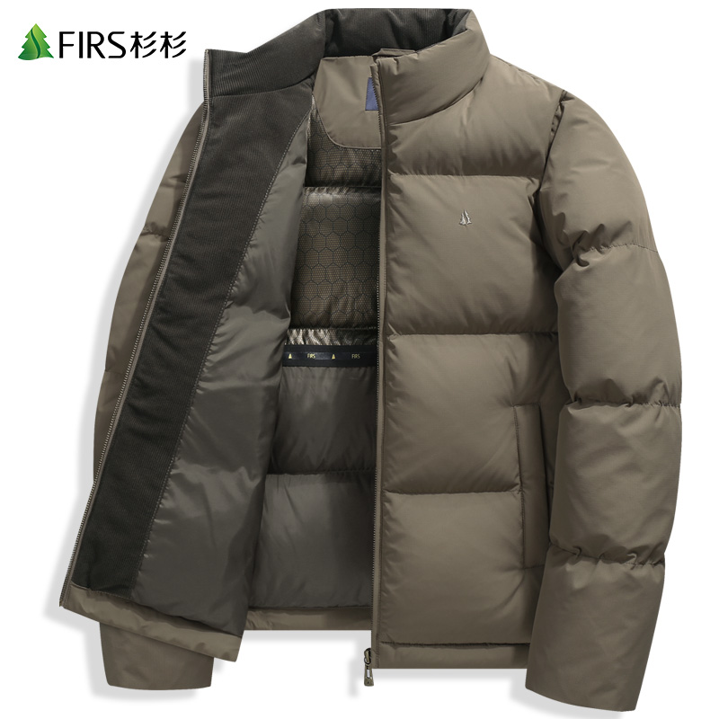 【300g充绒】杉杉羽绒服男立领2026冬季新款保暖重磅面包加厚外套