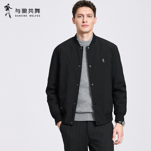 【羽绒内胆】与狼共舞棒球领夹克