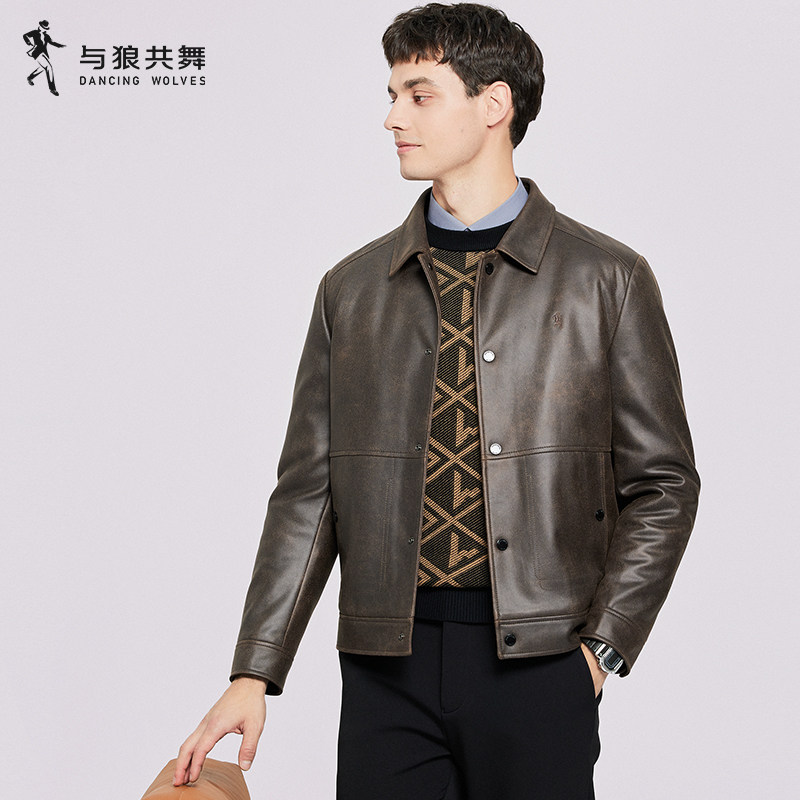 【鹅绒内胆】与狼共舞翻领复合麂皮夹克男2025冬季新款保暖外套,男装,夹克,淘宝优惠券,粉丝福利购,淘宝优惠卷