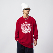 FunkyChoice手绘涂鸦字母bboy长袖 街头风复古 T恤breaking重磅美式