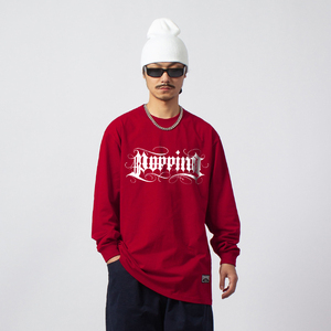 WE-FUNK美式街头T恤popping宽松街舞长袖嘻哈情侣国潮牌纯棉打底