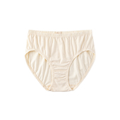 棉三百女士三角内裤 100%棉本白原色汗布纯棉全棉面料中低腰针织