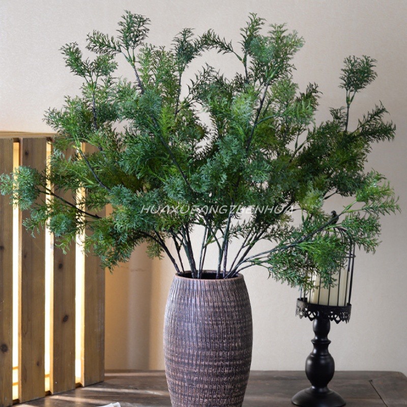仿真绿植蓬莱松胖松草婚庆婚礼堂家居酒店装饰森系绿植人造花造景